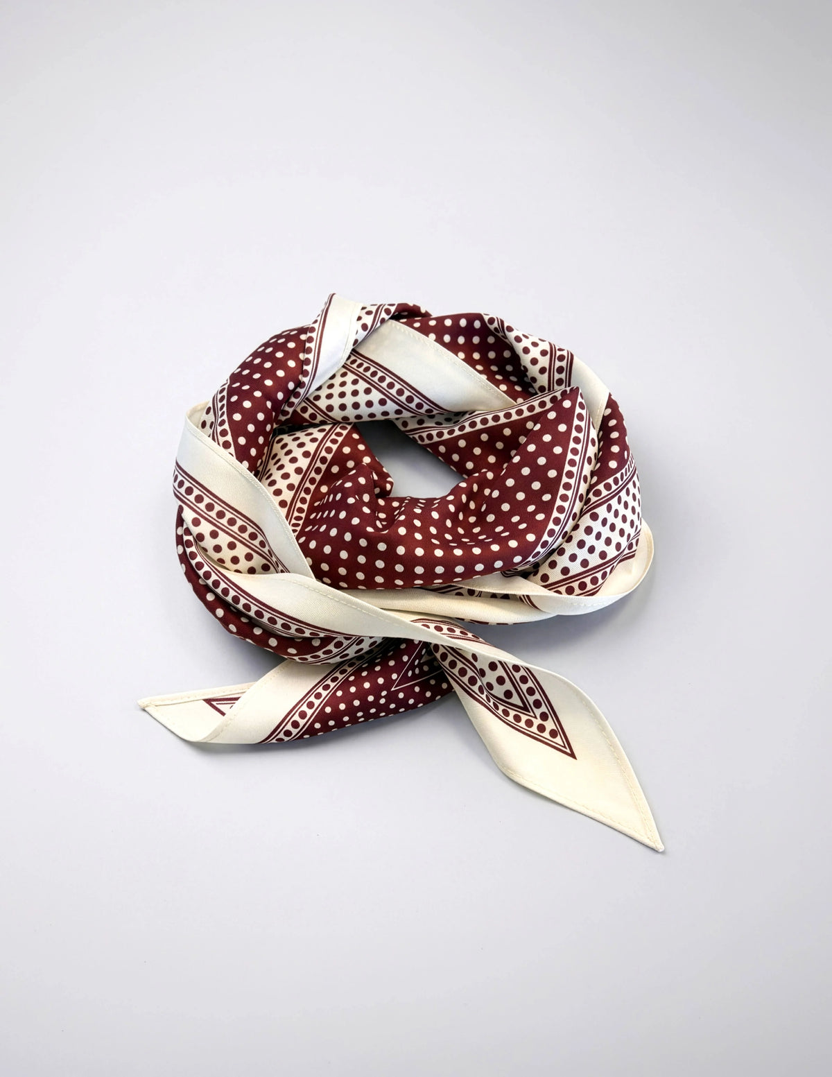 Triangle Scarf - Cerise Dots