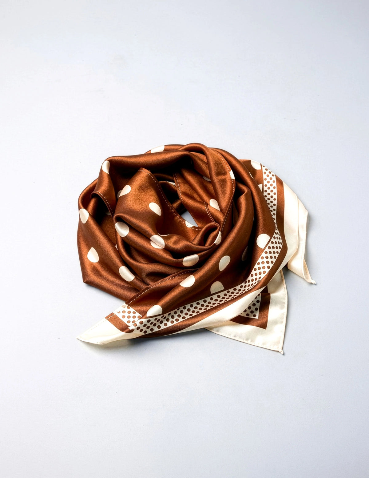 Triangle Scarf - Chocolate Dots