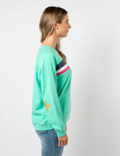 Load image into Gallery viewer, Spearmint with Stripes Classic Sweater