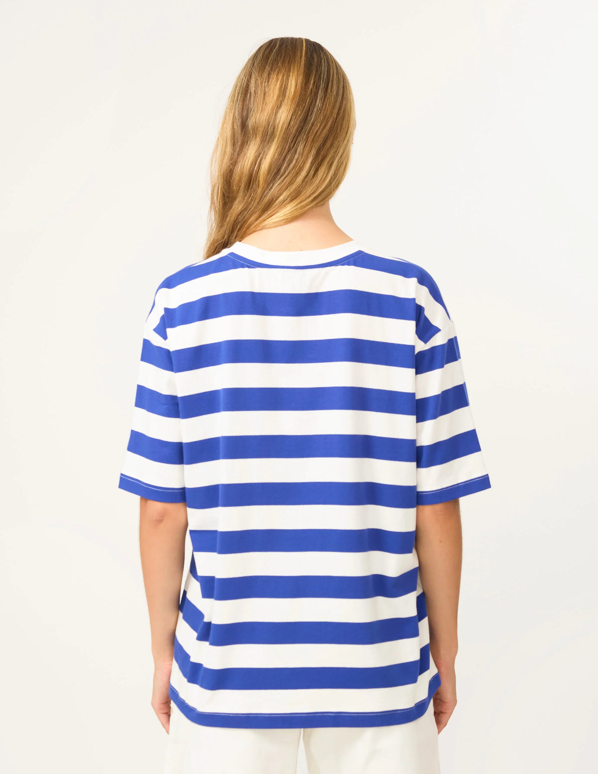 Abby T-Shirt - Cobalt and White Stripe