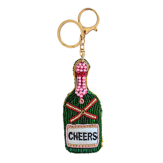 Cheers Beaded Keychain