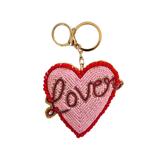 Love Beaded Keychain