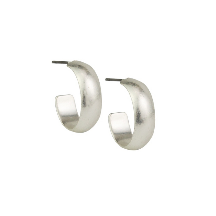 Silver Mary Hoops