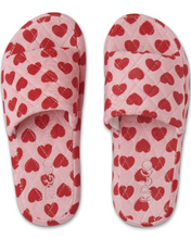 Load image into Gallery viewer, I Heart You Quilted Velvet Slippers