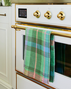 Jewel of the Nile Linen Tartan Tea Towel