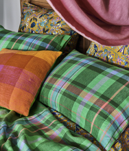 Load image into Gallery viewer, Jewel of the Nile Tartan Linen Pillowcase Set