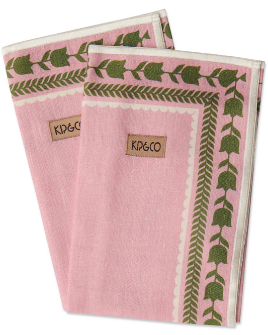 Flower Chain Embroidered Napkin Set (of 4)