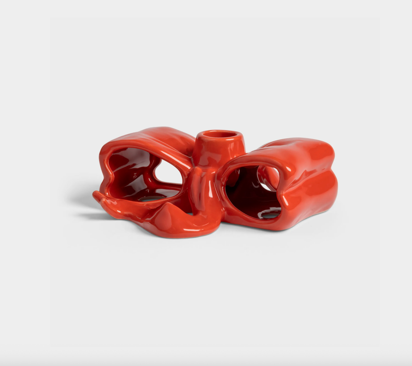 Red Ribbon Candle Holder