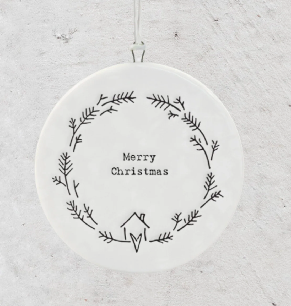 Wreath Porcelain Bauble