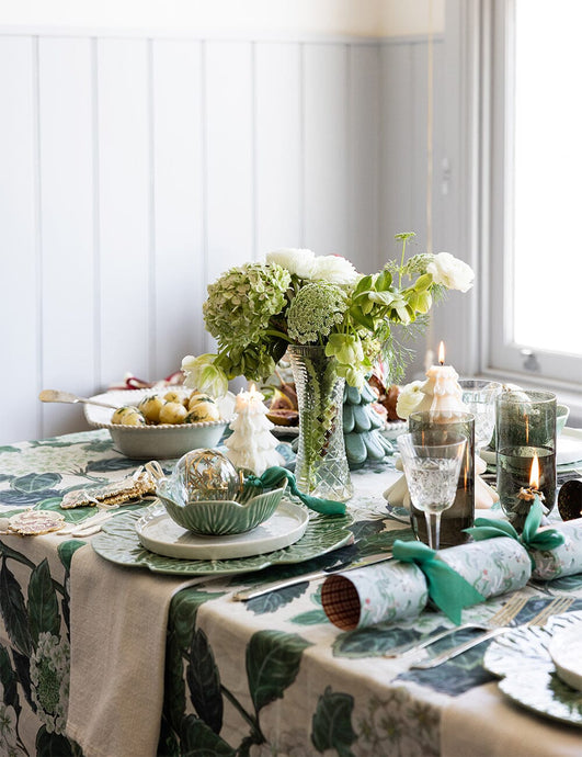 Hydrangea Linen Tablecloth