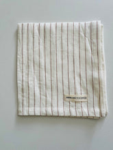 Load image into Gallery viewer, Pure French Linen Tea Towel (Toffee Pinstripes)