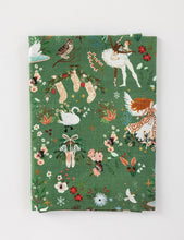 Load image into Gallery viewer, Fairytale Christmas Linen Tea Towel