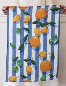 Citrus Linen Tea Towel