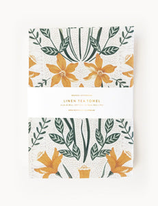 Daffodil Linen Tea Towel