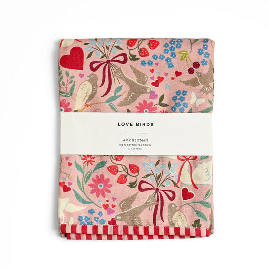 Love Birds Tea Towel