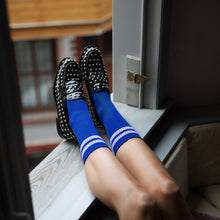 Load image into Gallery viewer, Tennis Socks Blue &amp; White