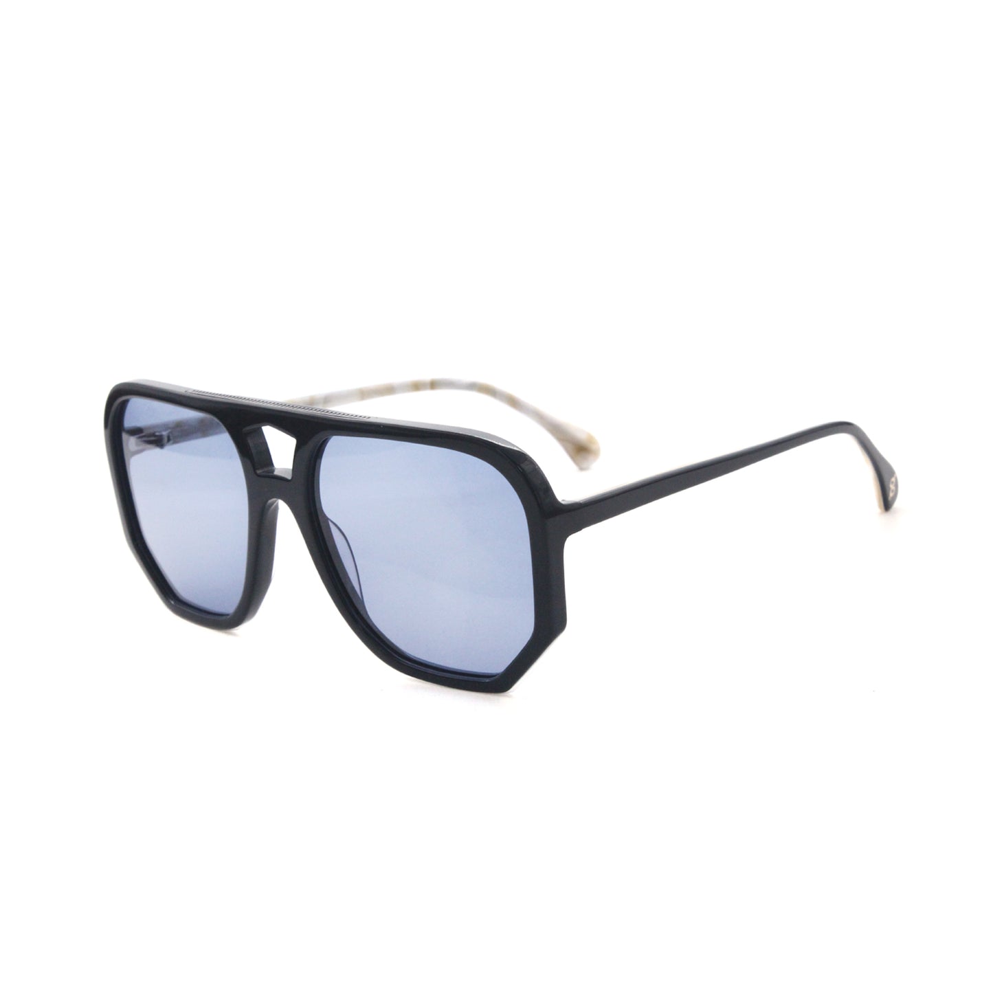 Wager - Black W/ Blue Monochrome Lens