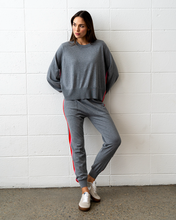 Load image into Gallery viewer, Winnie Speed Stripe Jumper Thunder Grey