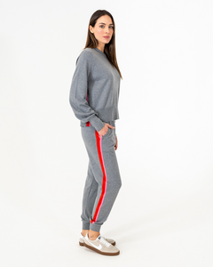 Winnie Speed Stripe Jumper Thunder Grey