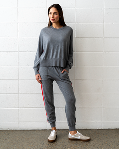 Winnie Speed Stripe Jumper Thunder Grey