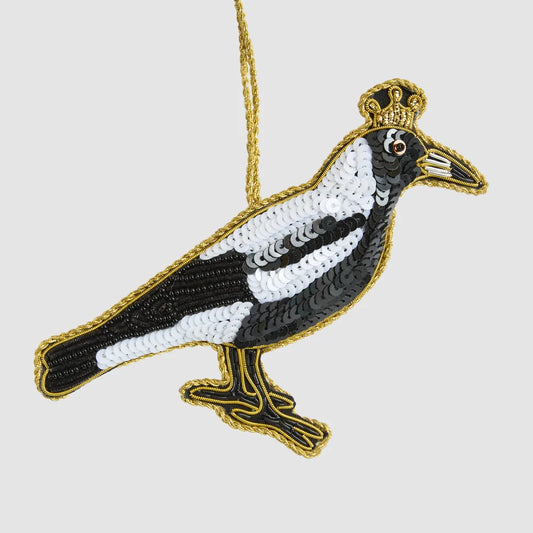 Shiny Bandit Magpie Sequin Hanging Decoration