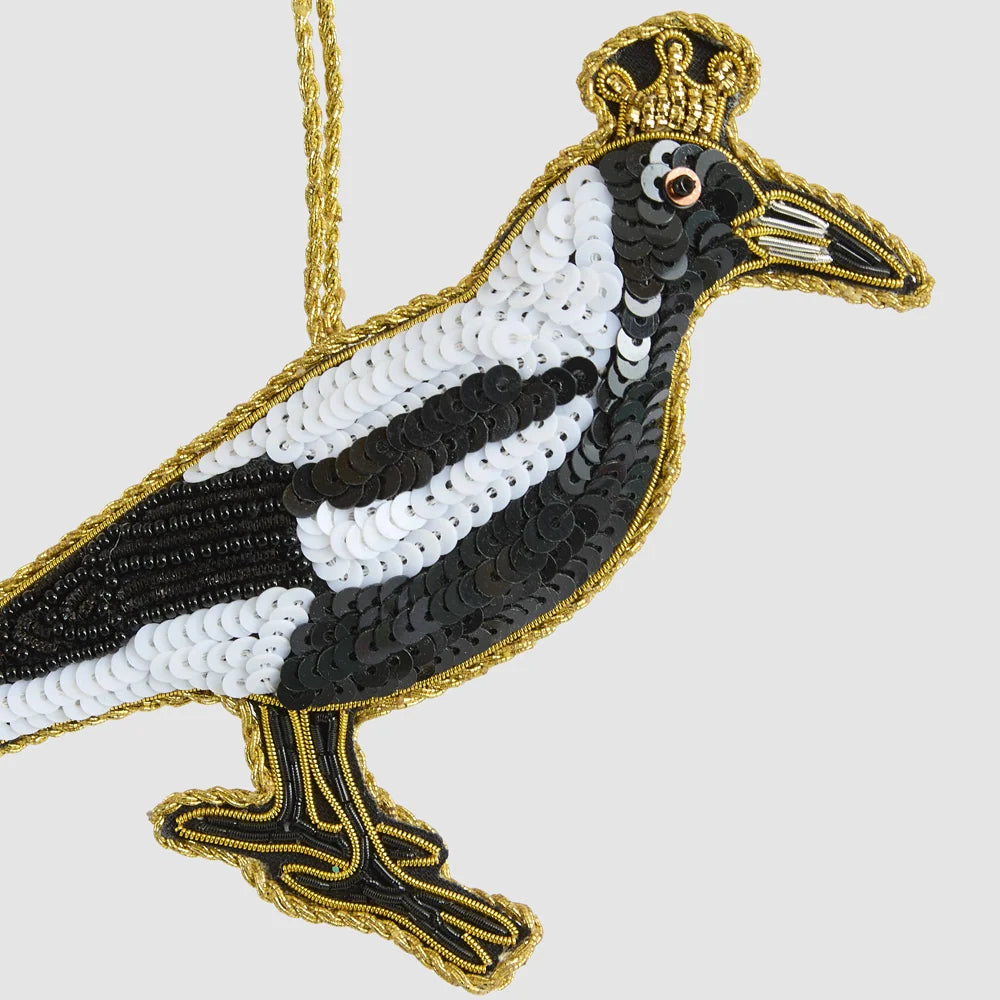 Shiny Bandit Magpie Sequin Hanging Decoration