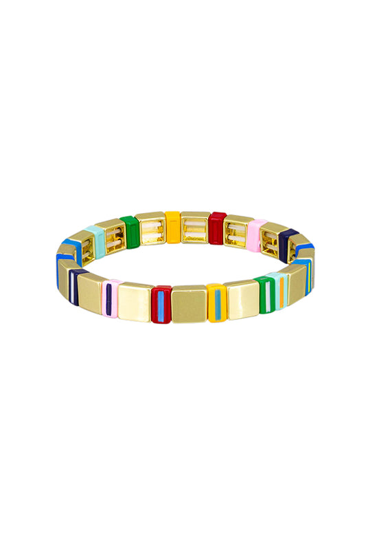 Multi Pez candy Tile Bracelet