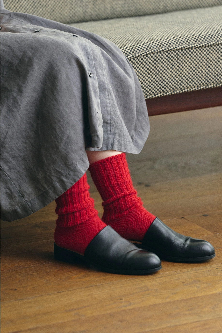 Mohair Socks - Red