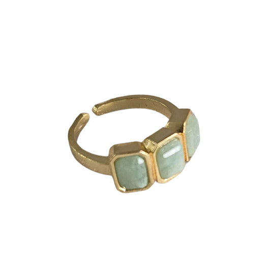 Natural Stone Ring Aqua