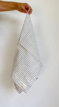 Load image into Gallery viewer, Pure French Linen Tea Towel (Grey Stripe)