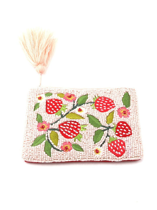 Strawberry Field Beaded Purse