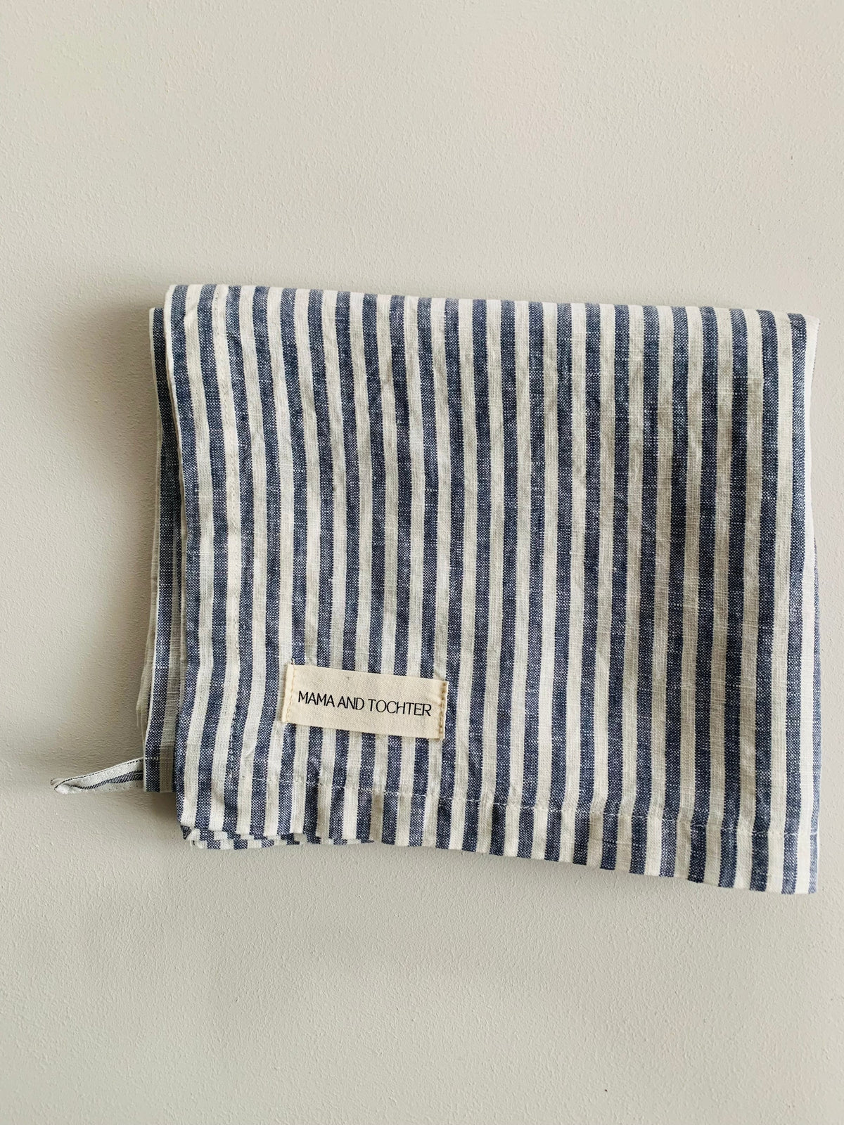 Pure French Linen Tea Towel  - Marine Stripe