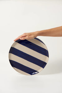Cabana Blue Stripe Platter