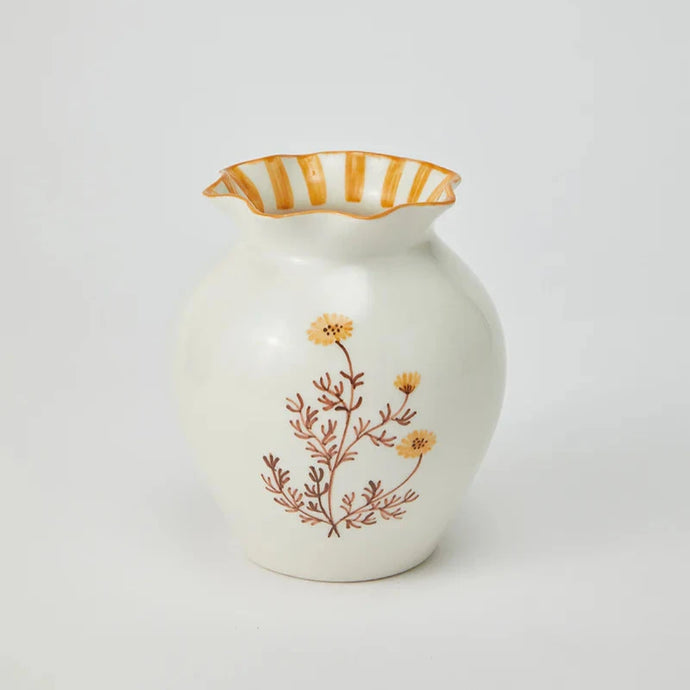 Blossom Squat Mustard Vase