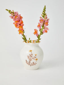 Blossom Squat Mustard Vase