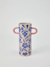 Load image into Gallery viewer, Griffe Blue Floral Bud Vase