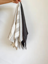 Load image into Gallery viewer, Pure French Linen Tea Towel (Pinstripe)