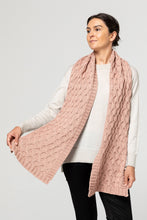 Load image into Gallery viewer, Chain Stitch Knit Scarf Blush