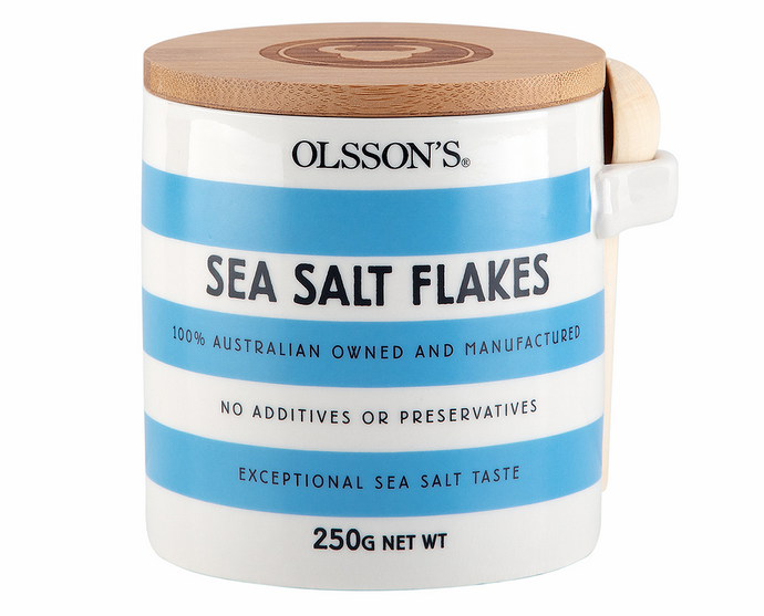 Sea Salt Flakes Stoneware Jar