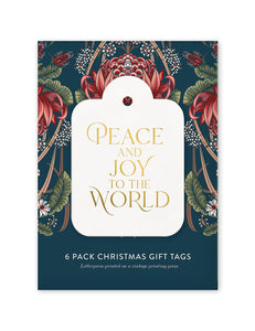 Gift Tags 6 pack "Peace & Joy"