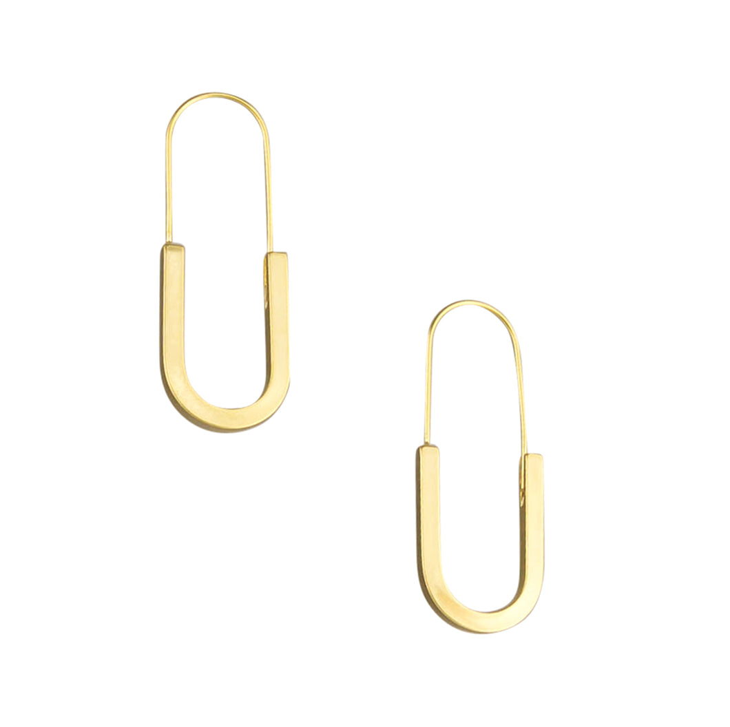 Gold U-Turn Hoops