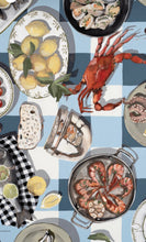 Load image into Gallery viewer, Crab &amp; Squid Linen Tea Towel