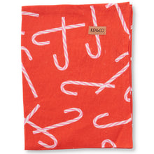 Load image into Gallery viewer, Candy Cane Linen Tea Towel