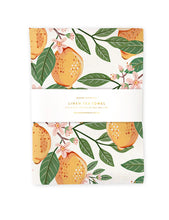 Load image into Gallery viewer, Lemons 100% Linen Tea Towel