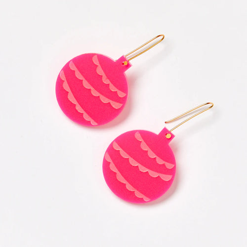 Bauble Earrings Pink