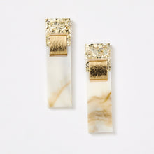 Load image into Gallery viewer, Arya Earrings Gold &amp; Marble