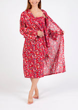 Load image into Gallery viewer, Arabella Dressing Gown Red Floral