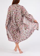 Load image into Gallery viewer, Arabella Dressing Gown White &amp; Pink Peacock