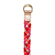 Load image into Gallery viewer, Rose Gold, Pink &amp; Red Multi Plaited Belt