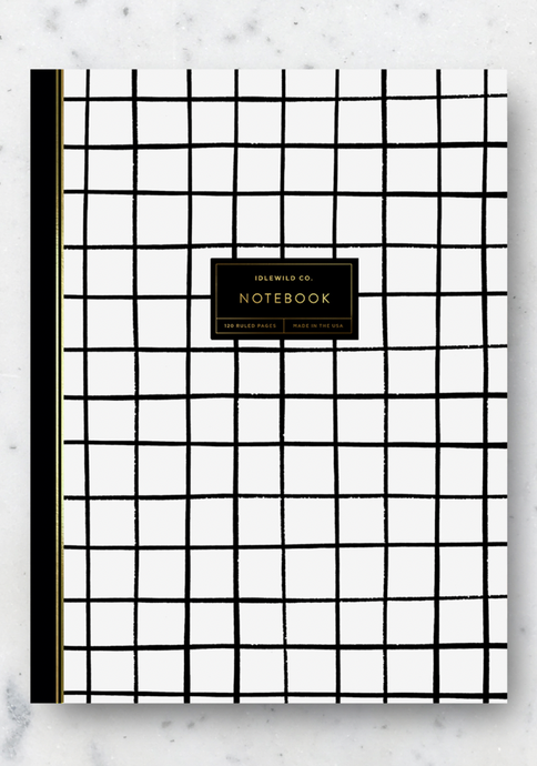 Black & White Grid Notebook
